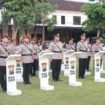 Saat prosesi serah terima jabatan Kasatreskrim dan delapan Kapolsek jajaran Polres Jombang, Kamis (25/6/2026) 