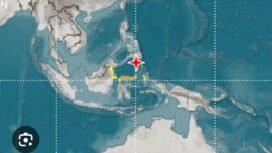 Gempa dahsyat terjadi di Mindanao, Fioipina, berkekuatan magnetudo 7.7, Getaran terasa di Indonesia utara, ada kemungkinan tsunami. Foto: ist