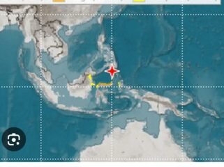 Gempa dahsyat terjadi di Mindanao, Fioipina, berkekuatan magnetudo 7.7, Getaran terasa di Indonesia utara, ada kemungkinan tsunami. Foto: ist