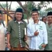 Ketua Lesbumi Pusat Muhamad Jadul Maula (No.2 dari kiri) dan Riadi Ngsiran Ketua Lesbumi Jatim (No. 3 dari kiri) diapit oleh dua peserta Muktamar Lesbumi, di Tambakberas, Jombang, 11-14 Juni 2026. Foto: panitia muktamar lesbumi nu