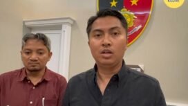 AKP Bima Pratama, Kepala Satreskrim Polres Kediri memberikannketerangan pers, tentang penahanan oknum guru di Pare, Kediri. Foto: instagram@kawankediri