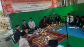 Acara peletakan batu pertama pembangunan Rumah Syukur Kemerdekaan Indonesia Layak Huni Shiddiqiyyah di Dusun Jatimenok, Desa Rejoso Pinggir, Kecamatan Tembelang, Kabupaten Jombang. Senin, 22 Juni 2026. Foto: swarajombang.com/ priyo suwarno