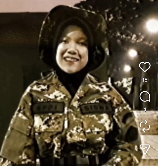 
					Foto mendiang Novia Ramadani Sihotang, yang meninggal dunia pada saat mengikuti program latihan dasar militer. Foto: instagram@barisanmuda