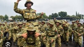 Para calon manajer KDMP wajib mengikuti pelatihan dasar kemiliteran. Foto: antara
