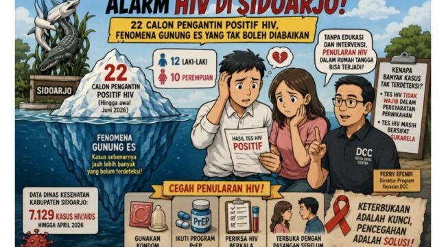 Grafis HIV Sidoarjo. Foto: ist

