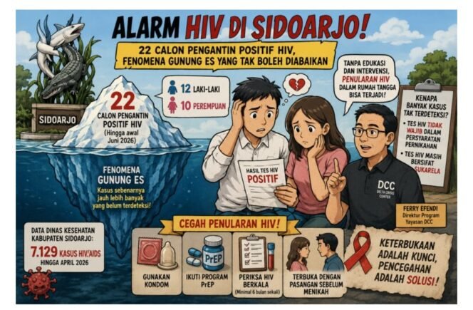 
					Grafis HIV Sidoarjo. Foto: ist
