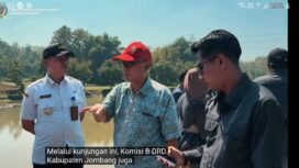 Komisi B, DPRD Jombang melakukan kunjungan kerja ke kawasan pembangunan area industri di Perak, Jombang. Foto: ist