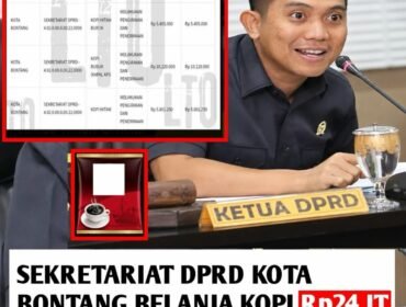 Warga menyoroti rencana anggaran Rp24 juta/tahun untuk beli kopi anggota dewan. Foto: instagram@mood.bpn