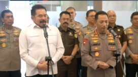 Pasca penggeledahan 12 titik lokasi dalam kasus dugaan TPPU atas mantan Jampidsus, Febrie Adriansyah, Kapolri melakukan pertemuan tertutup debgan Jaksa Agung STU Burhanuddin di gedung bundar Kejaksaan Agung, Senin, 13 Juli 2026. Foto: ist