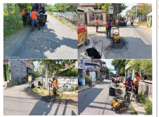 
					Dinas PUPR Pemkab Jombang mempercepat perbaikan jalan menuju ke area pelaksanaan Muktamar ke-35 di Ponpes Tambakberas, Jombang. Foto: Diskominfo Jombang