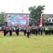 Polres Jombang saat gelar pasukan kesiapan pengamanan Muktamar NU ke 35