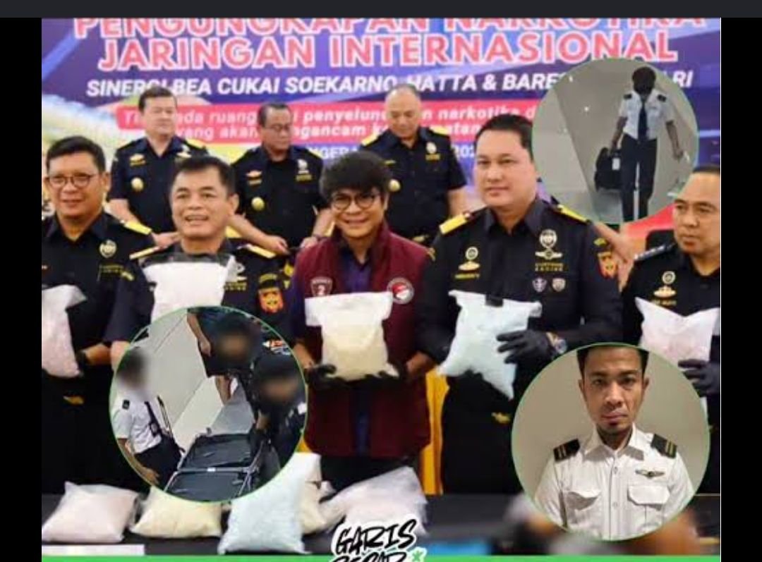 Penyeludupan Narkoba 201-2026, BNN dan Bea Cukai RI Tangkap 10 Pilot Malaysia