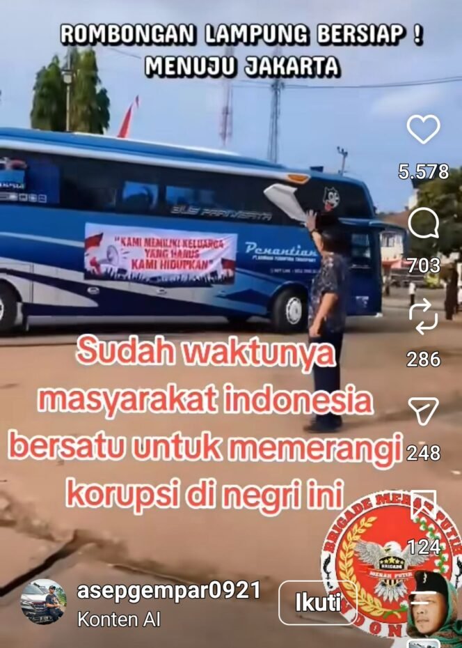 
					Meskipun sudah ada imbauan dan larangan, ternyata ada puluhan bus berangkat dari Lampung ke Jakarta, Selasa, 25 Agustus 2026. Foto: ist