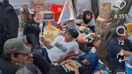 Warga masyarakat AMPB sedang bersiap siap melaksanakan aksi demo besar bersama aliansi mahasiswa GERAM dan RMP4 massa asal Madura juga turun melakukan aksi demo di depan gedung DPR RI, Kamis 27 Agustus 2026. Foto: ist