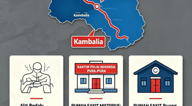 Militer Thailand dan ASEAN temukan kompleks 80nha, ada bangunan RS O Smach diduga jadi tempat pembedahan organ manusia secara paksa terutama migran gagal target. Grafis: ist