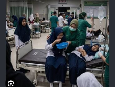 Ternyata jumlah santri dan siswa korban keracunan mencapai 566 dari 19 pondok dan sekolah di Tanggulangin, Sidoarjo, Selasa, 1 September 2026. Foto: ist