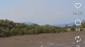 BMKG mengimbau masyarakat tenang karena bukan tsunsmi, saat ini air surut di pantai sekitar Serang. Foto: ist