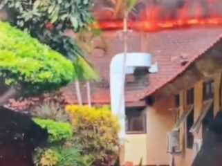 Dapur dan ruang gizi RSUD Saiful Anwar Malang terbakar, Rabu sore 9 September 2026. Foto: ist