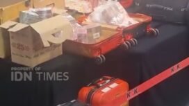 KPK menggelar konferensi pers hasil OTT di kantor AYR/BPN Bogor, tetapkan tiga tersangka dan sita uang tunai Rp106,3 mikiat, Selasa, 15 Septembet 2026. Foto: instagram@idntines.videio
