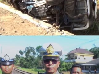 Diduga akibat palang pintu tidak tertutup, KA Ijen Ekspres hantam Fortuner dan menyeret sejauh 750 m terjadi di Tanggul, Jember, Kamis, 17 September 2026. Foto: ist
