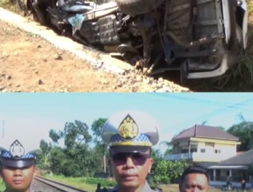 Diduga akibat palang pintu tidak tertutup, KA Ijen Ekspres hantam Fortuner dan menyeret sejauh 750 m terjadi di Tanggul, Jember, Kamis, 17 September 2026. Foto: ist