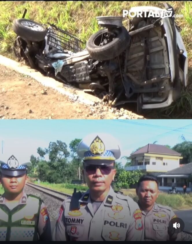 
					Diduga akibat palang pintu tidak tertutup, KA Ijen Ekspres hantam Fortuner dan menyeret sejauh 750 m terjadi di Tanggul, Jember, Kamis, 17 September 2026. Foto: ist