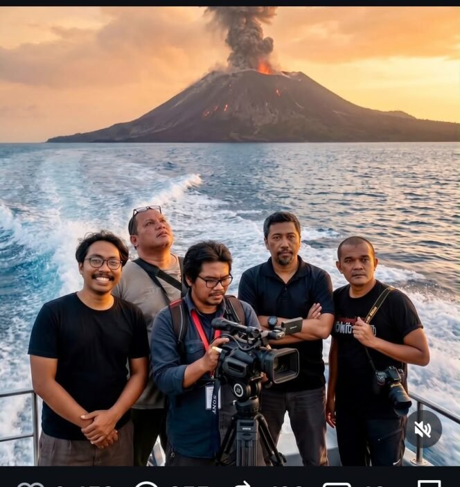 
					Tanggal 18 September 2026, SAR hentikan operasi pencarian 5 jurnalis dan tiga kru yang hilang saat liputan erupsi G. Anak Krakatau  7 September 2026. Foto: ist