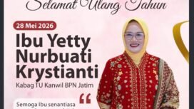 Kakantah ATR/BTN Mojokerto Yetty Nurbuati Krystanti mrnghilang sejak KPK menggeledah kantornya, Rabu 23 September 2026. Foto: ist