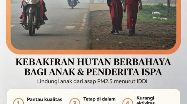 IDAI mengimbau pemerintah terus atasi karhutla, bukan sekadar bencana lingkungan biasa, tetapi bisa sebabkan kondisi darurat kesehatan bago anak anak. Foto: ist
