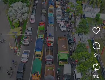 Ratusan sopir membawa truk lakukan aksi unjuk rasa di Surabaya, tuntut penghapusan antrean solar gunakan barcode, Rabu 30 September 2026. Fito: ist