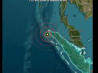 Terjadi gempa berkekuatan magnetudo 4.5, terjadi Rabu pagi, 30 September 2026, di kawasan Aceh Barat Daya. Foto: earhtquake.today.org