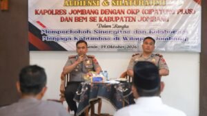Berdialog, Kapolres Jombang Ajak Mahasiswa Jaga Kamtibmas