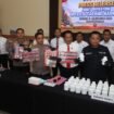 saat konferensi pers hasil Operasi Sarang Narkoba Polres Jombang