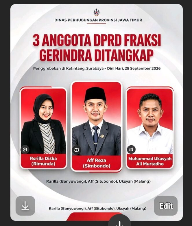 
					Satreskrim Poltabes Surabaya, menggerebek pesta narkoba di sebuah hotel kawasan Ketintang, Surabaya, Senin dinihari 28 September 2026. Delapan orang ditangkap, tiga di antarannya adalah anggota dewan dari Banyuwangi, Situbondo dan Malang. Foto: kolase/ ist