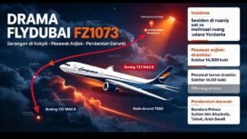 Insiden upaya pembajakan dilakukan oleh kopilot FlyDubai dalam penerbangan dari Dubai ke Israel, Rabu 30 September 2026. Grafis: ist