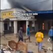 Insiden kebakaran menimpa ruang 20 x 8 M di lingkungan MTs Mamba'ul Ma'arif Denanyar, Jombang, Senin Oktober 2026. Foto: facebook@titik s. Wilu