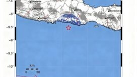 Dua kali gempa di lepas pantai Blitar Selatan, yerjadi Senin siang dan sore, 12 Oktober 2026. Foto: BMKG