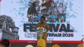Pembukaan Festival Literasi Jombang 2026, dilaksanakan di pendopo kantor Pemkab Jombang, hingga Kamis 15 Oktober 2026. Foto: ist