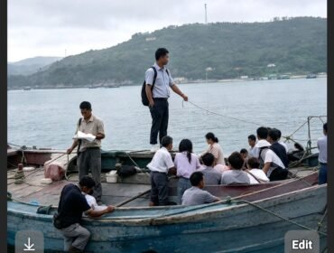 Sebuah perahu nelayan berhasil selamatkan 37 siswa yang sampannya karam di perairan Mentawai, Selasa sore 13 Oktibeober 2026. Foto: instagram@topikserucom