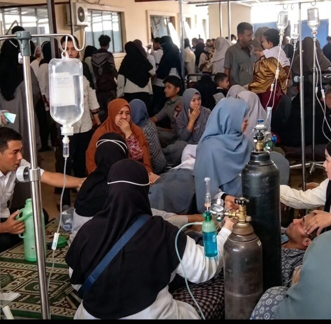 
					Pemerintah khususnya BGN belum berhasil mencegah masalah keracunan makanan MBG. Kini 63 Siswa SD dan SMA di Konawe, Sulawesi Tenggara, keracunan dan dirawat di Puskesmas Angata, Rabu 14 Oktober 2026. Foto: ist