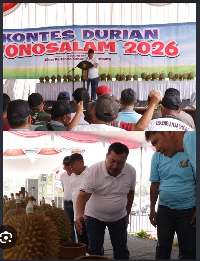 
					Bupati Jombang Warsubi bersama jajaran fokopimda Jombang hadiri konyesvdurian Wonosalam 2026. Foto: jombangkab.go.id