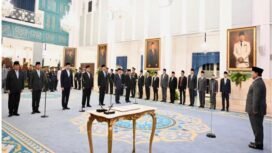 Presiden Prabowo melantik empat wakil menteri baru, Kamis 15 Oktober 2026, di istana negara. Foto: ist