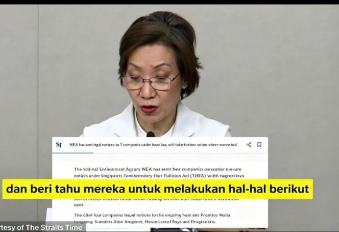 
					Grace Fu, menteri Lingkungan Singapura mengidentifikasi ada tujuh perusahaan konsesi hutan di Indonesia sebagai penyebab kebakaran hutan. Foto: ist