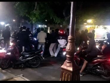 Aparat Polres Mojokerto berhasil meringkus 21 orang, terduga pelaku.penggeroyokan massal di area angkringan Jl. Empu Nala. Foto: ist