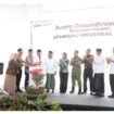Bupati Jombang H. Warsubi bersama pejabat Forkopimda serta dirut JIP PT. Kawsan Ploso, Wihardi  Hosen, melaksanakan ground breaking di desa Katemas, Kudu, Jumat 23 Oktober 2026. Foto: jombangkap.go.id