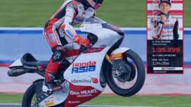 Pebalap muda Indonesia, Veda Ega Pratama raih pole position di ajang babak penyisihan Moto3, di arena Philip Island, Australias. Foto: ist