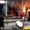Insiden kebakaran menghanguskan satu rumah produksi kasur busa dan merembet ke rumah tetangga terjadi Mancilan, Mojoagung, Jombang, Minggu sore, 25 Oktober 2026. Foto: instgaram@pojok update