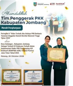 Tim PKK Jombang berhasil meraih dua penghargaan di ajang Jambore PKK se Jawa Timur di Malang. Foto: jombangkab.go.id