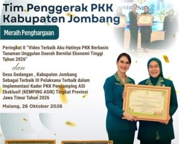 Tim PKK Jombang berhasil meraih dua penghargaan di ajang Jambore PKK se Jawa Timur di Malang. Foto: jombangkab.go.id